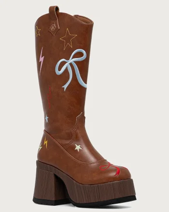 Koi Footwear  cizme cu platformă pentru femei Jettison Chunky Cowboy Boots