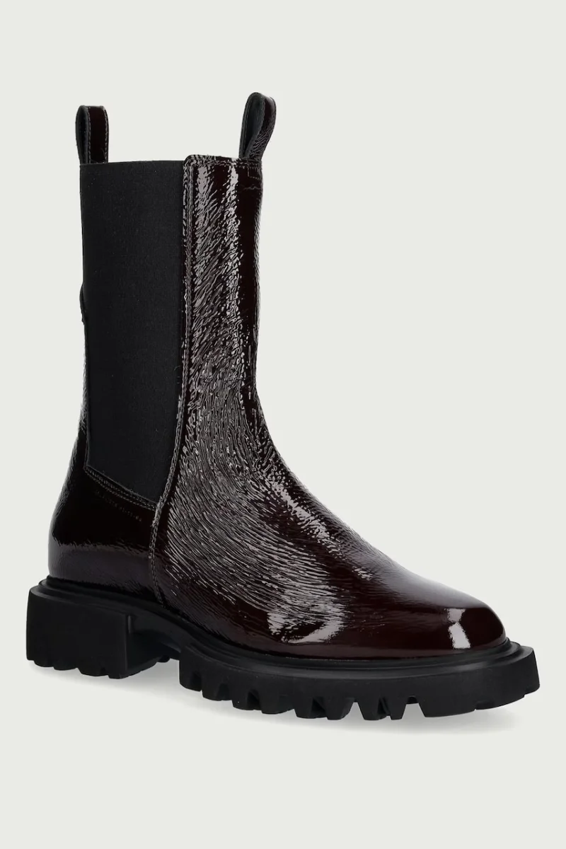 AllSaints  botine cu platformă pentru femei din piele Hallie Boot Patent