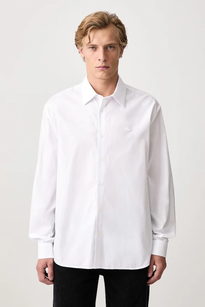 Lacoste  cămașă oxford din bumbac