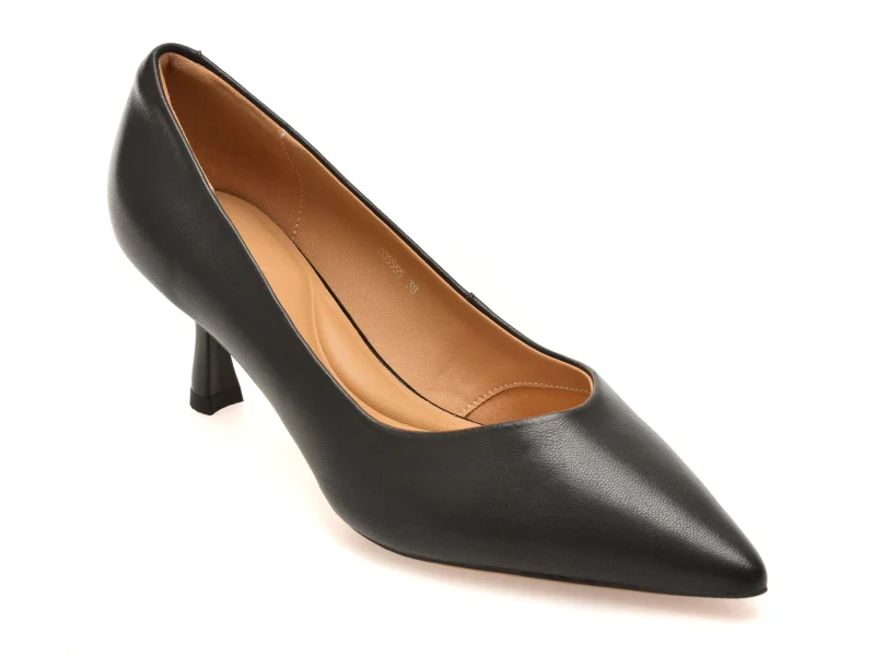 Pantofi eleganti EPICA negri, 5555, din piele naturala