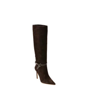 Cizme elegante EPICA PREMIUM maro, 26145H, din piele intoarsa