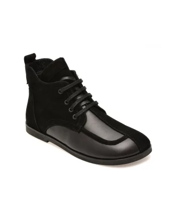 Ghete IMAGE negre, 4790745, din piele naturala