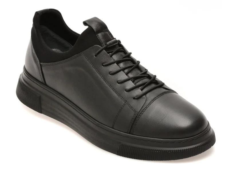 Pantofi GRYXX negri, BS3810, din piele naturala