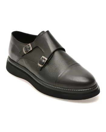 Pantofi eleganti OTTER negri, BR4443, din piele naturala