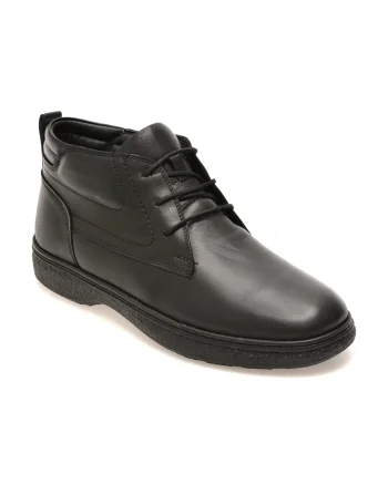 Ghete OTTER negre, SH8000, din piele naturala