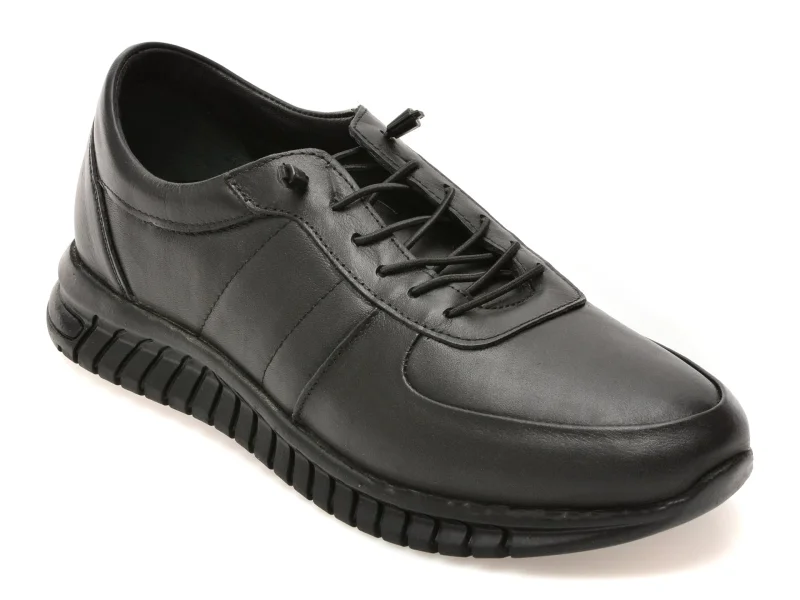 Pantofi sport BITE THE BULLET negri, BS200, din piele naturala