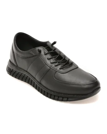 Pantofi sport BITE THE BULLET negri, BS200, din piele naturala