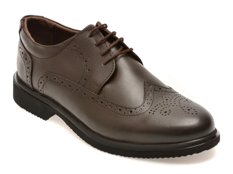 Pantofi eleganti BITE THE BULLET maro, RZ405, din piele naturala