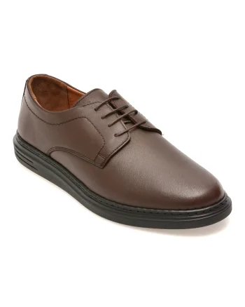 Pantofi BITE THE BULLET maro, UZ399, din piele naturala