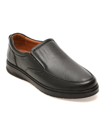 Pantofi OTTER negri, KC10928, din piele naturala