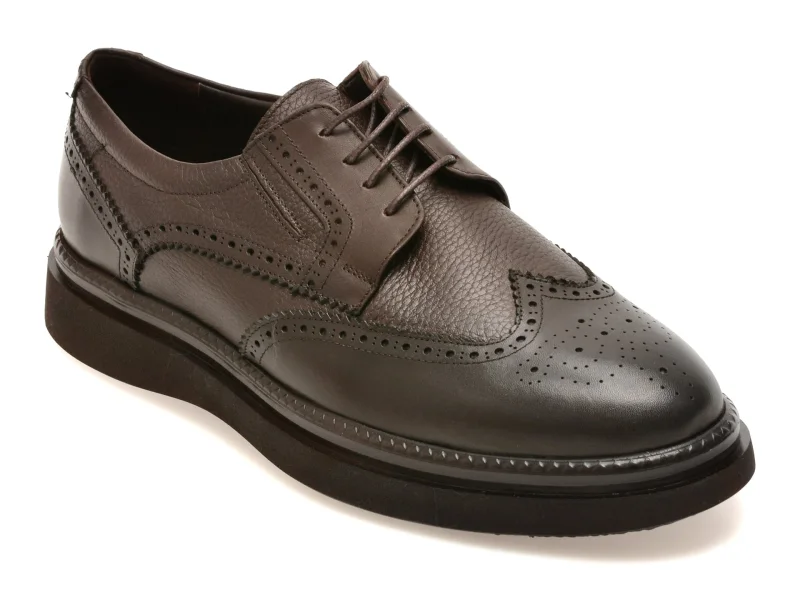 Pantofi eleganti OTTER maro, BR4504, din piele naturala