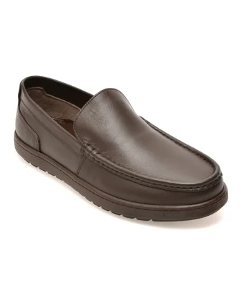 Mocasini OTTER maro, FL565F, din piele naturala