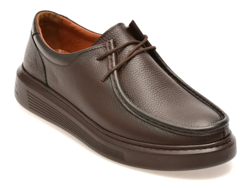Mocasini OTTER maro, GNY617, din piele naturala