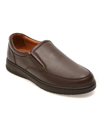 Pantofi OTTER maro, KC10928, din piele naturala