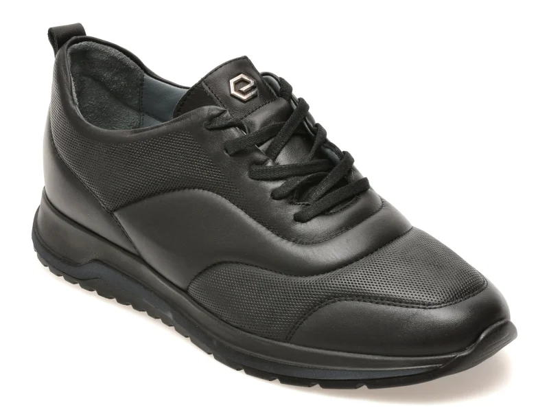 Pantofi sport BITE THE BULLET negri, NR220, din piele naturala