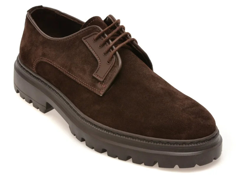 Pantofi BITE THE BULLET maro, BLE3344, din piele intoarsa