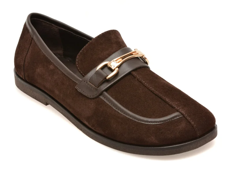 Pantofi EPICA maro, 4790639, din piele intoarsa