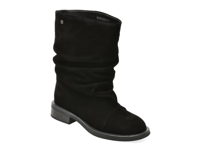 Ghete GRYXX negre, 39695, din piele intoarsa