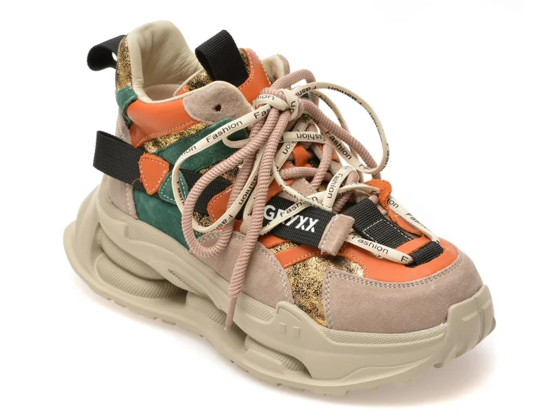 Ghete GRYXX multicolor, 36889, din piele ecologica