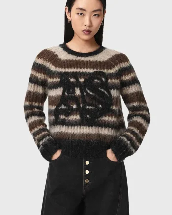 AllSaints  pulover pentru femei cu lână REGA AS
