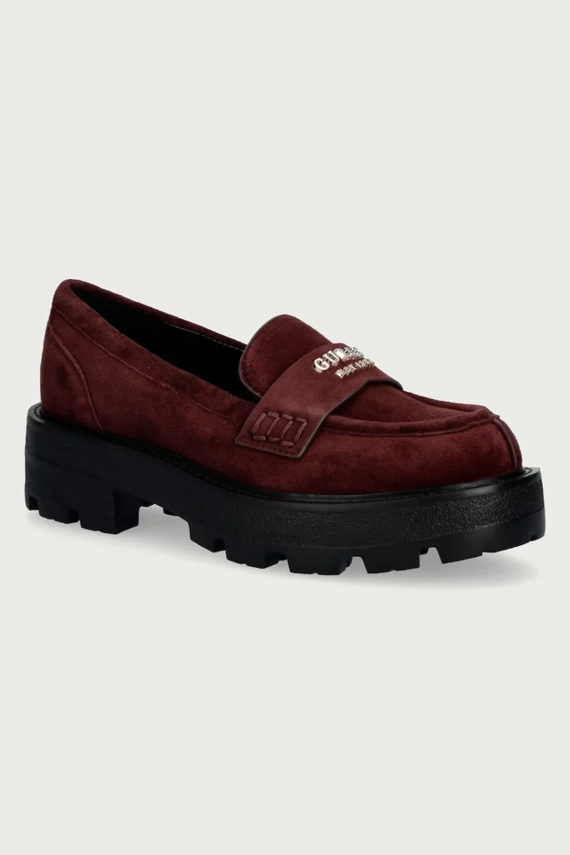 Guess  mocasini pentru femei din piele întoarsă YAMINA