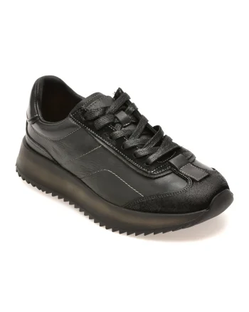 Pantofi sport EPICA negri, 261703, din piele naturala