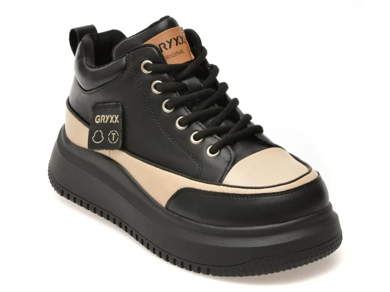 Pantofi sport GRYXX negri, 2379, din piele naturala