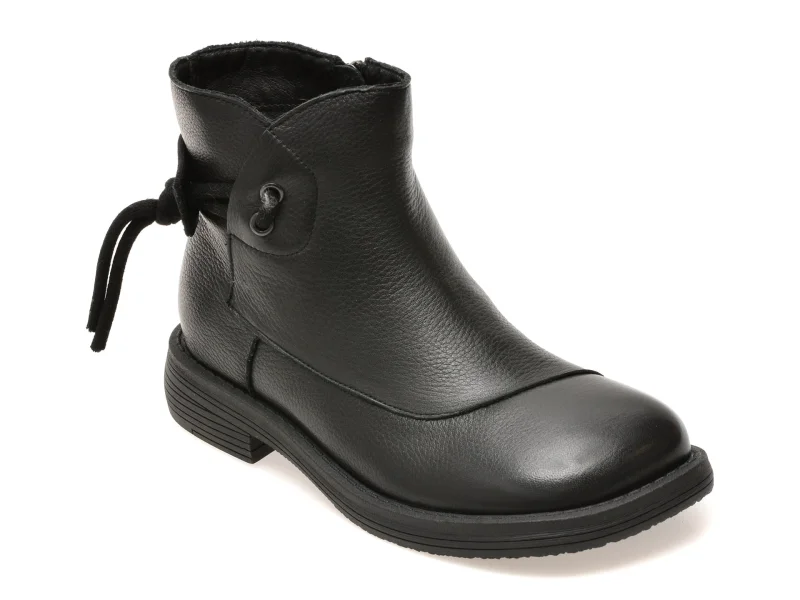 Ghete GRYXX negre, 601, din piele naturala
