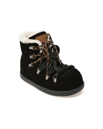 Ghete GRYXX negre, 5808, din piele intoarsa
