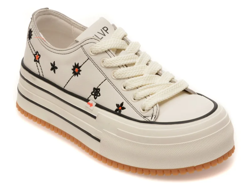 Pantofi sport FLAVIA PASSINI albi, 219310, din piele naturala