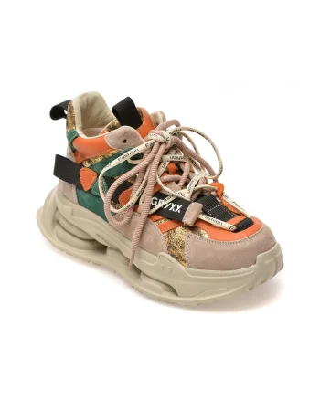Ghete GRYXX multicolor, 36889, din piele ecologica