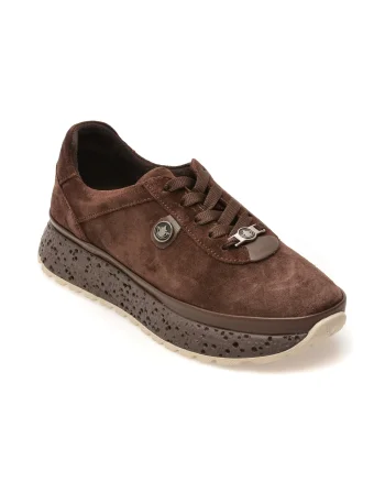 Pantofi sport GRYXX maro, 219158Z, din piele intoarsa