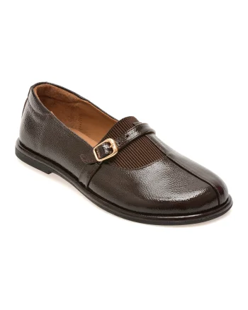Pantofi EPICA maro, 2184105, din piele naturala lacuita