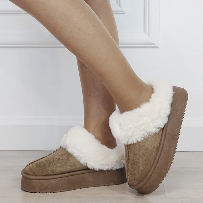 Papuci imblaniti kaki UA-2051. M2