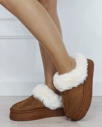 Papuci imblaniti camel UA-2051. M2