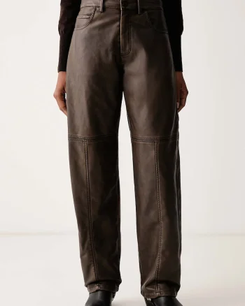 Pinko  pantaloni pentru femei din imitație de piele