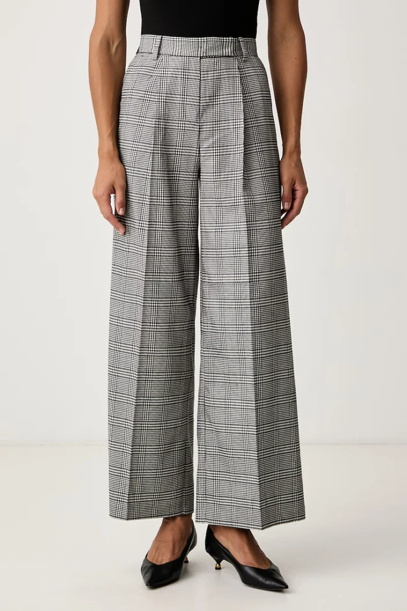 Karl Lagerfeld  pantaloni straight pentru femei cu amestec de lână