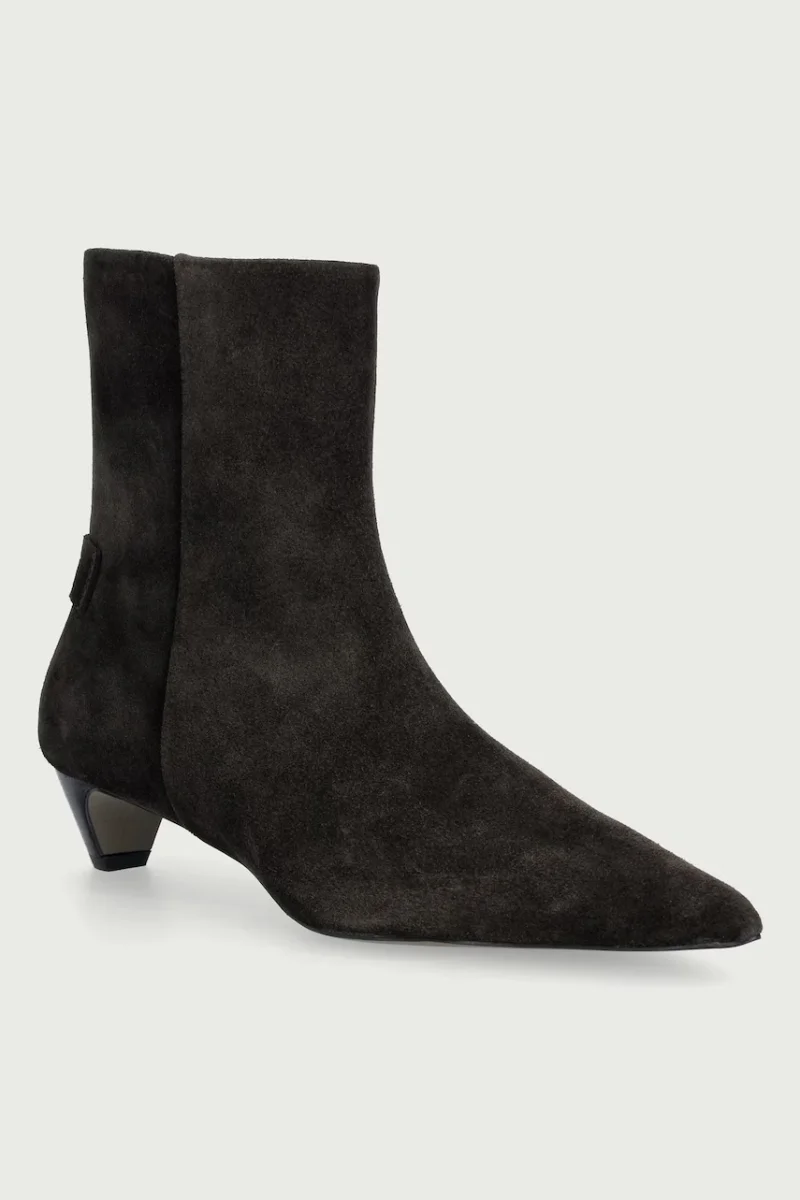 AllSaints  botine cu toc jos pentru femei din piele întoarsă Piper Suede Boot
