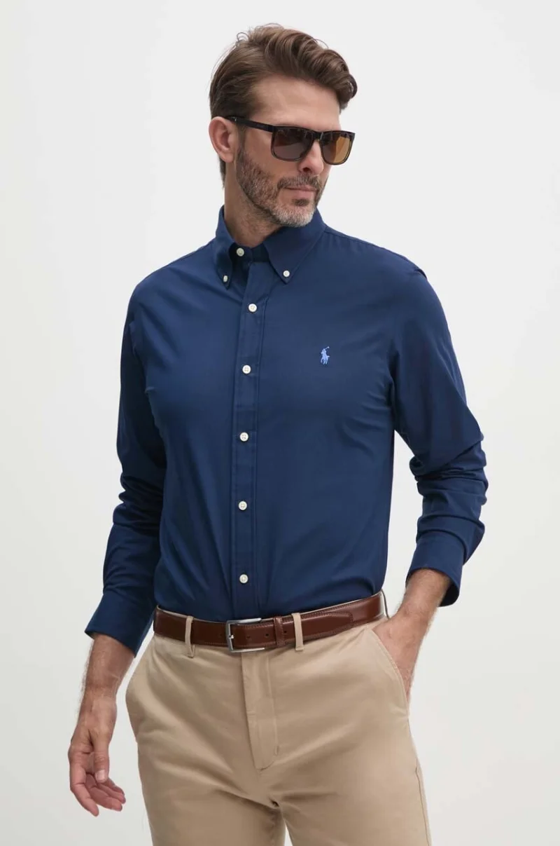 Polo Ralph Lauren  cămașă pentru bărbați din bumbac cu elastan