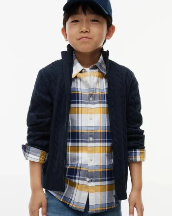 Tommy Hilfiger  pulover cu fermoar pentru copii din bumbac