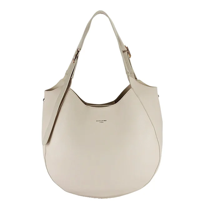 Geanta crem David Jones Paris de talie mare CM8456 M13