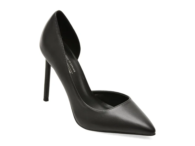 Pantofi eleganti CALL IT SPRING negri, MESMERIZE 001, din piele ecologica