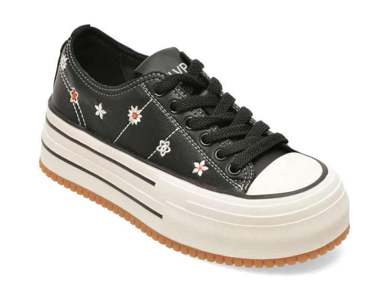 Pantofi sport FLAVIA PASSINI negri, 219310, din piele naturala