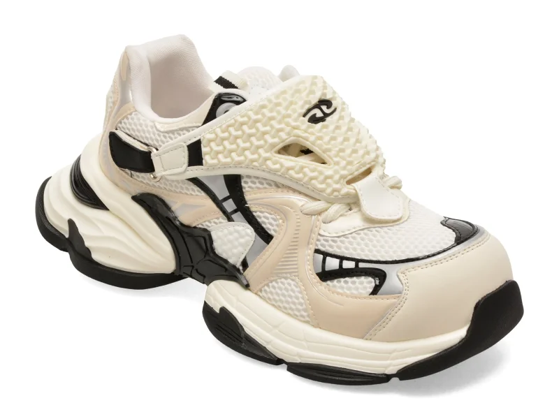 Pantofi sport GRYXX alb-negru, 202613, din material textil