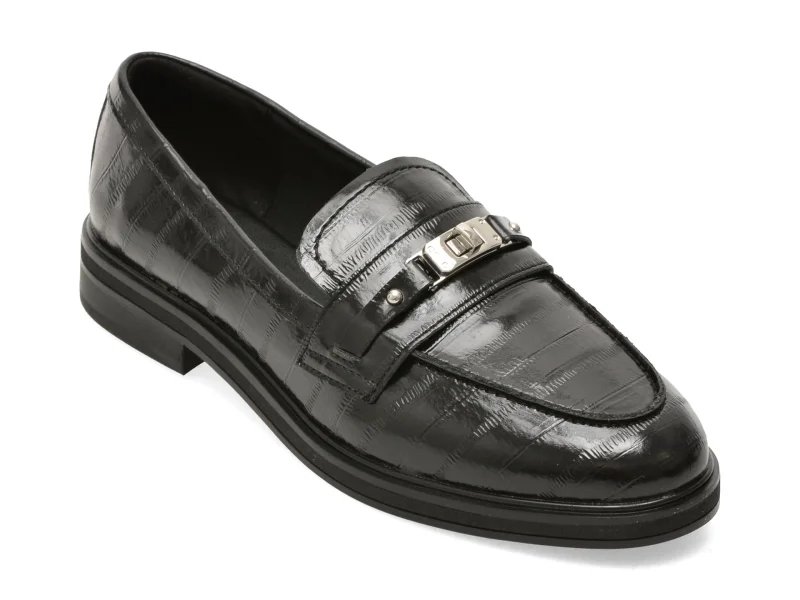 Mocasini ALDO negri, BIATRICE 001, din piele ecologica