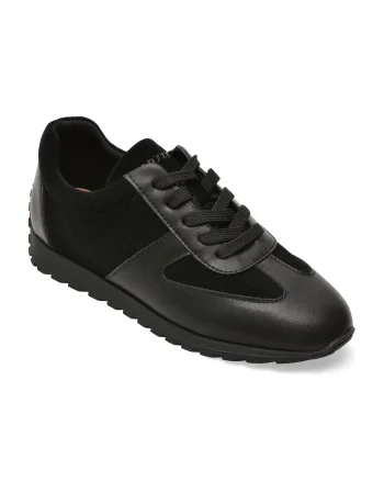 Pantofi sport GRYXX negri, QS975, din piele naturala