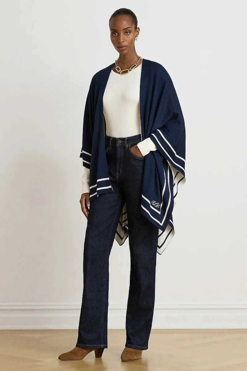 Lauren Ralph Lauren  poncho pentru femei cu lână