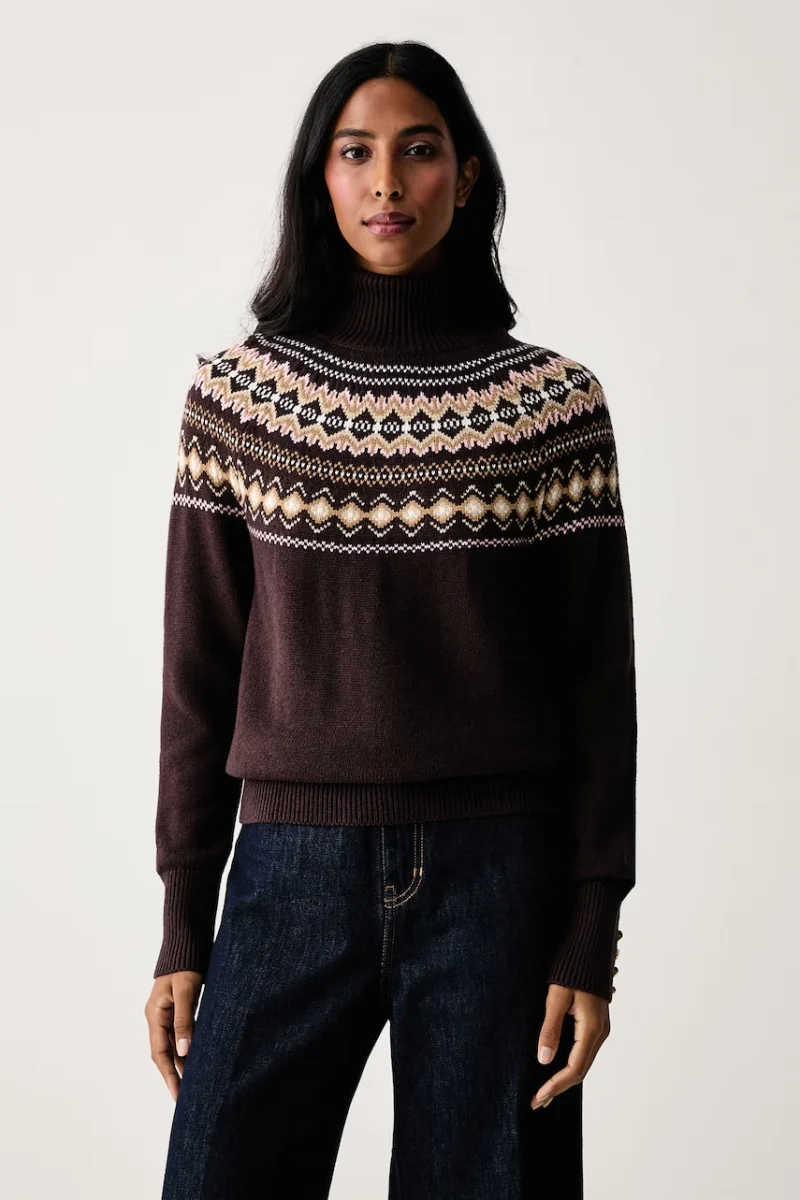 Barbour  pulover cu guler înalt de damă cu amestec de lână merino Darwen