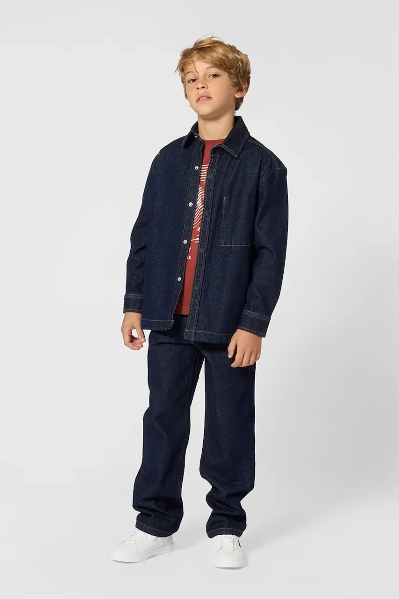 BOSS  cămașă pentru copii din denim