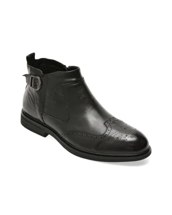 Ghete elegante OTTER negre, 27588, din piele naturala